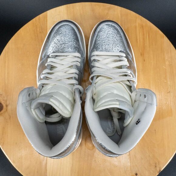 Womens 11.5 / Mens 10 - Nike Air Jordan 1 Retro High OG Shoes Chrome Sneakers - Picture 5 of 10